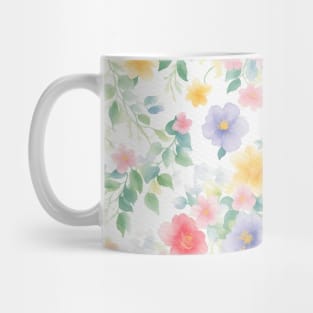 Vibrant Watercolor Wild Flower Art Mug